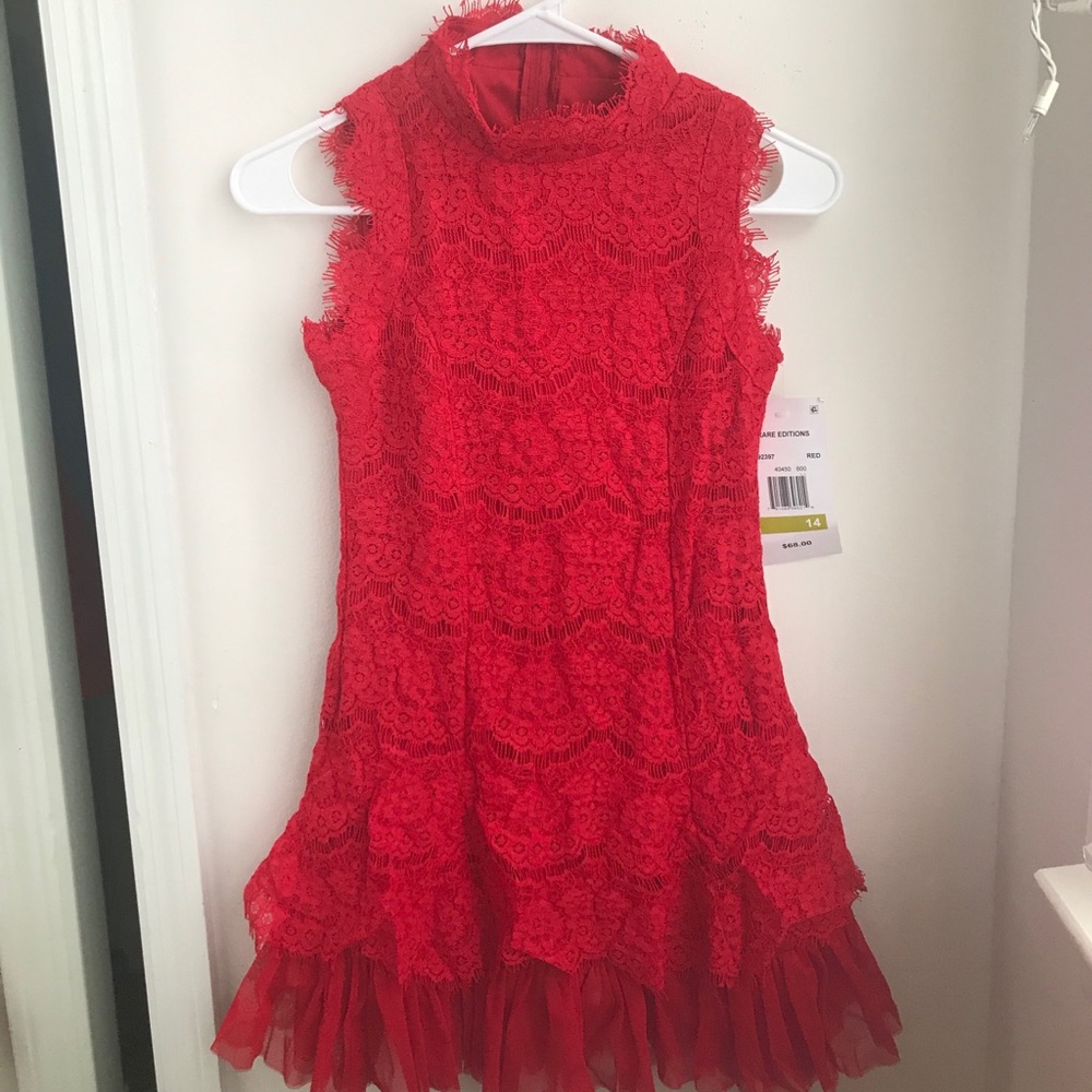Rare Editions Red Holiday/Party Dress